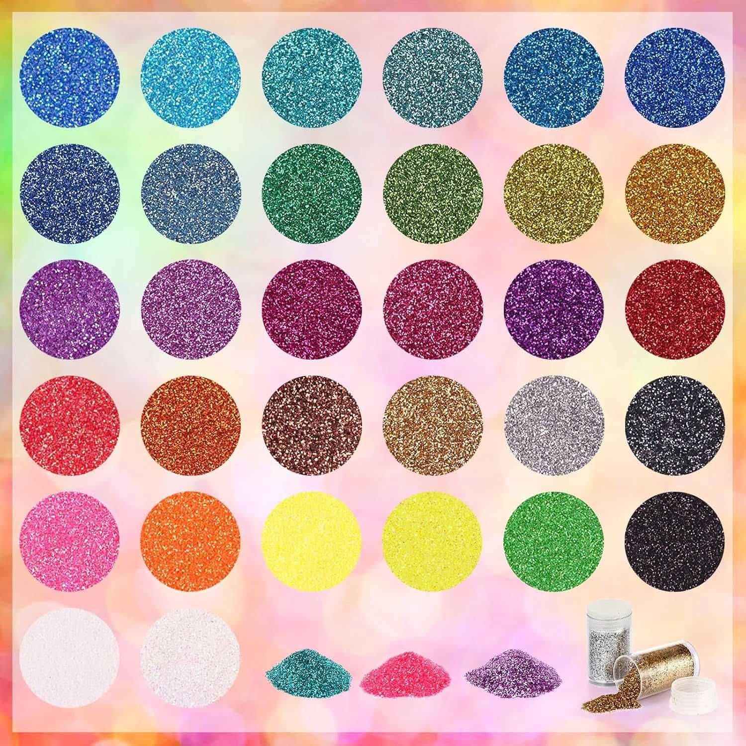 Kasanni 32 kolory brokatowego pudru do dekoracji twarzy manicure