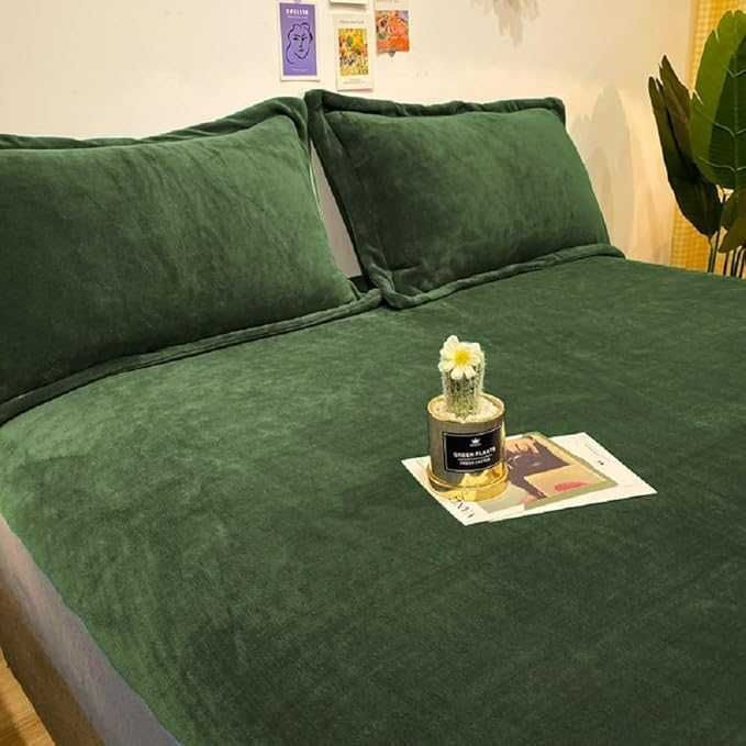 Luofanfei Fleece Dopasowane Prześcieradło 200x200 30 cm