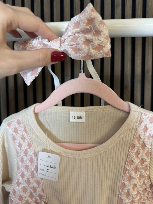 Nowa sukienka z opaską z kokardą handmade 86