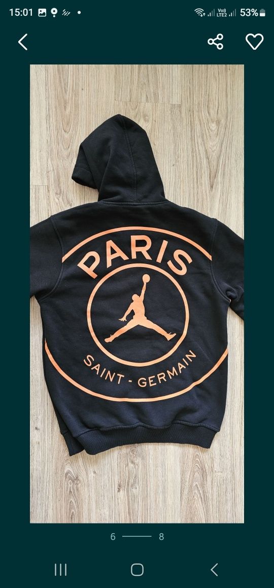 Jordan Bluza męska z kapturem Paris Saint-Germain rozmiar XXL