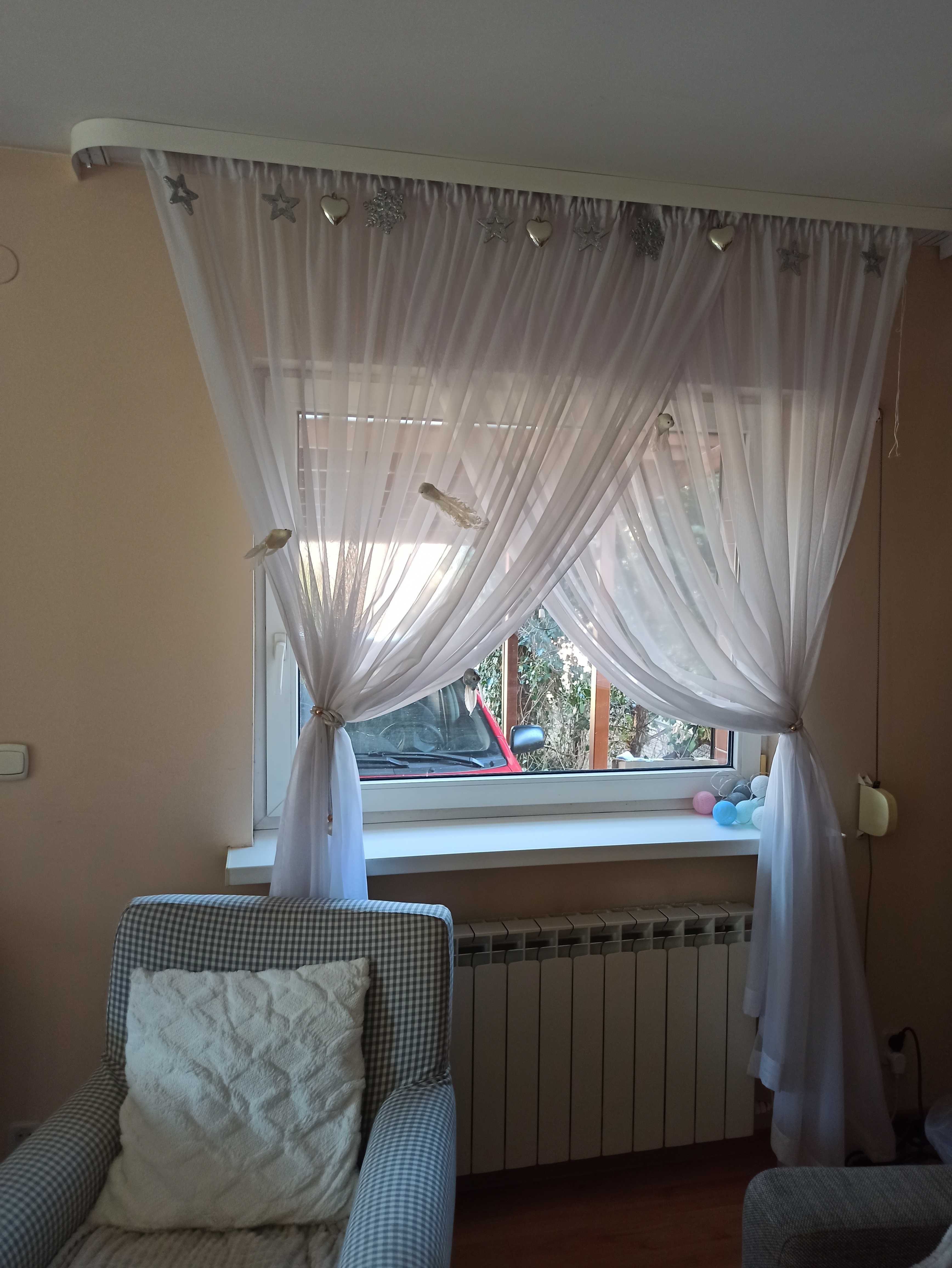 Piękne firany białe eleganckie