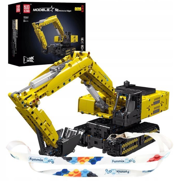 Klocki 1054 el. Koparka zdalnie sterowana z pilotem Mould King 15061