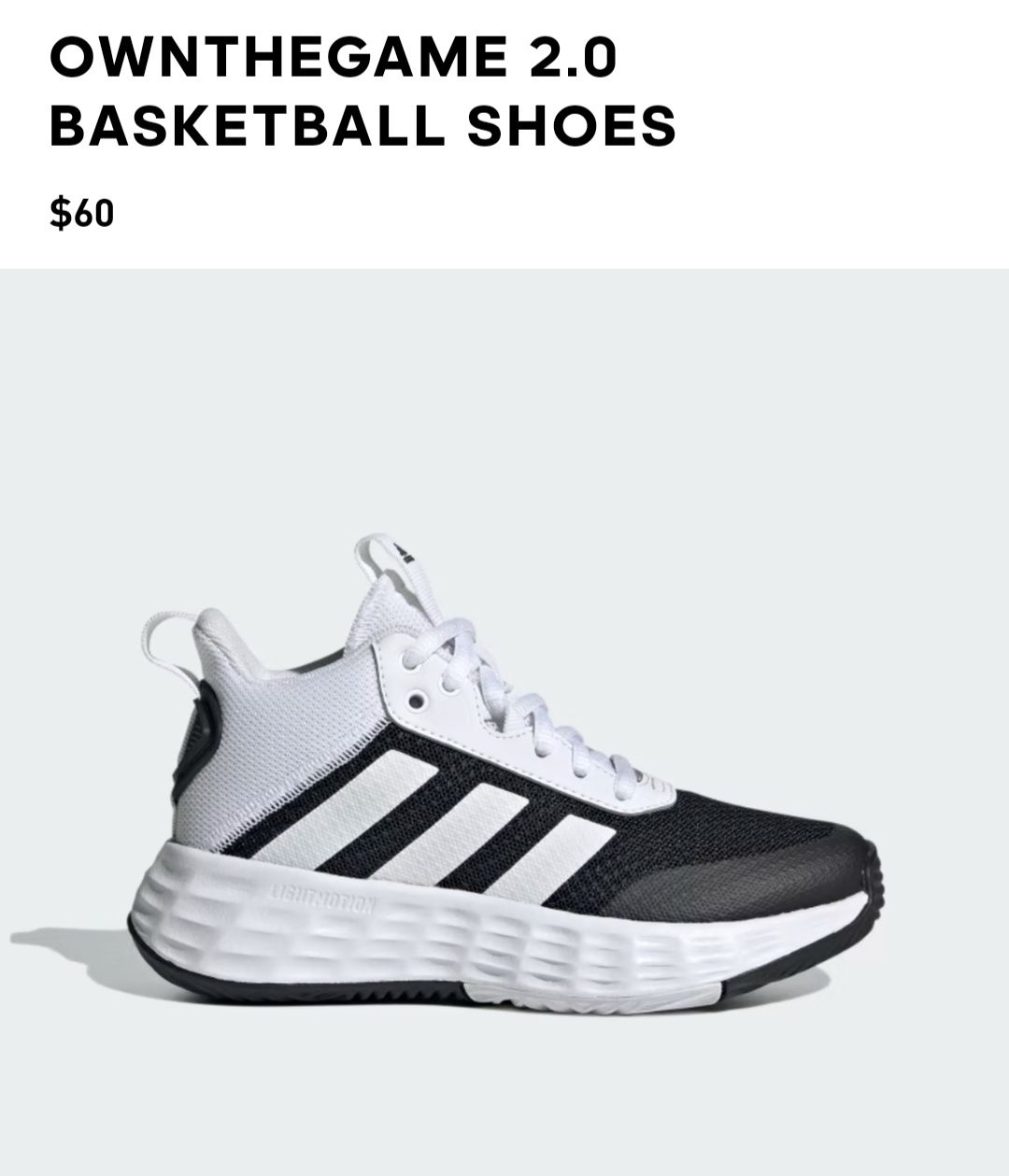 Высокие баскетбольные кроссовки Adidas ownthegame 2.0 оригинал р.38