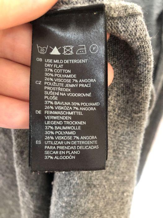 szara swetrowa tunika / sukienka H&M