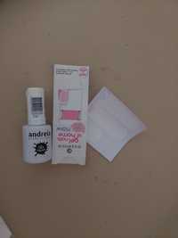 Verniz gel andreia + autocolantes para manicure francesa