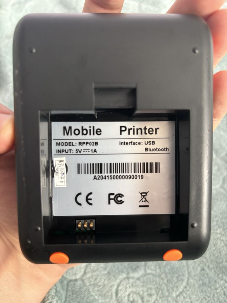 Мобільний принтер чеків Rongta RPP02B Bluetooth