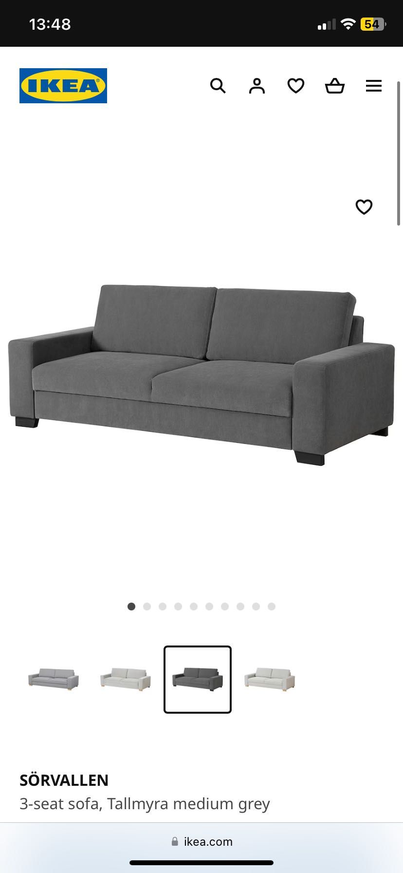 Kanapa sofa 3 osobowa Ikea SÖRVALLEN jak nowa