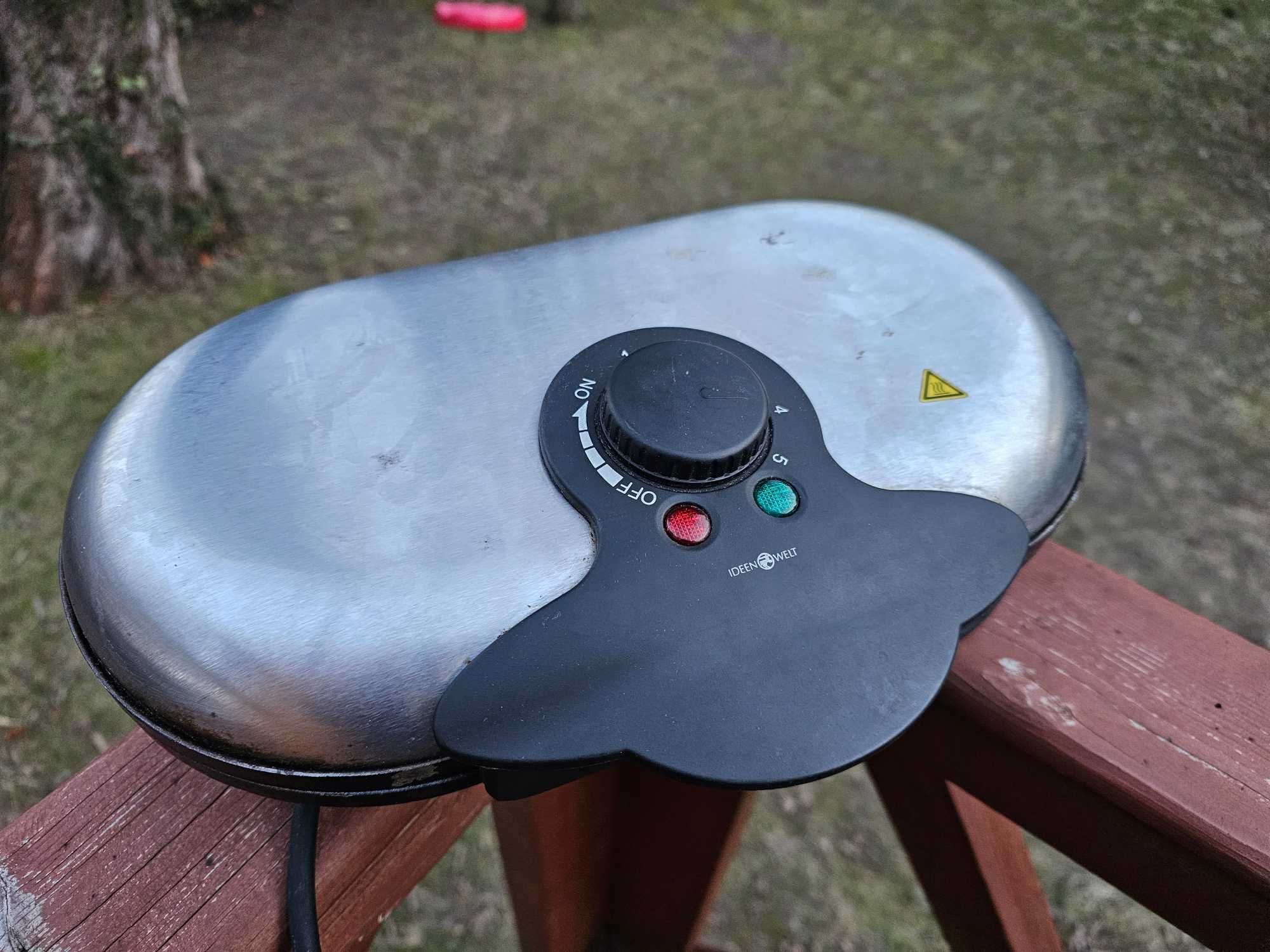 Gofrownica 1400W Ideenwelt Rossmann podwójne serca