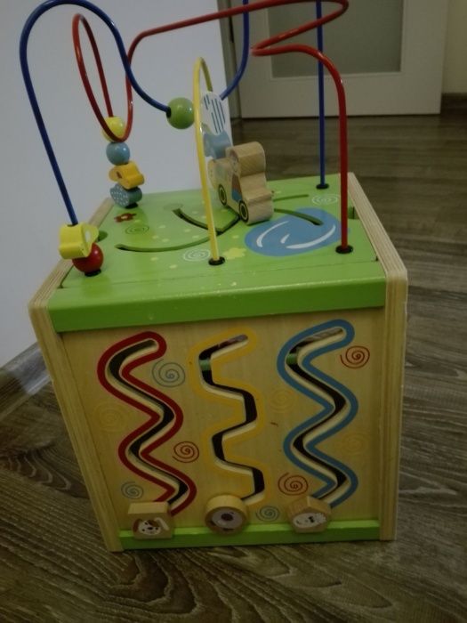 Kostka Edukacyjna Drewniana dla dzieci Eichhorn