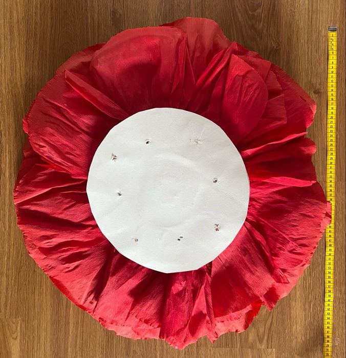 Flor gigante de papel crepe - decorativa - diâmetro +/-67cm