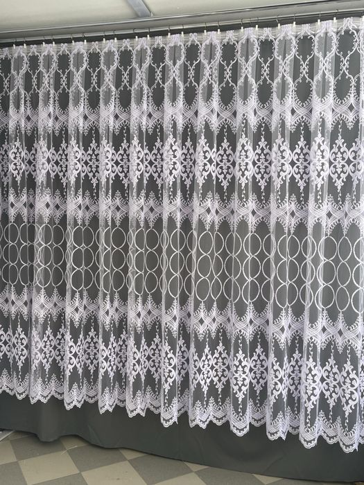 Тюль Фатін з вишивкою шиніль