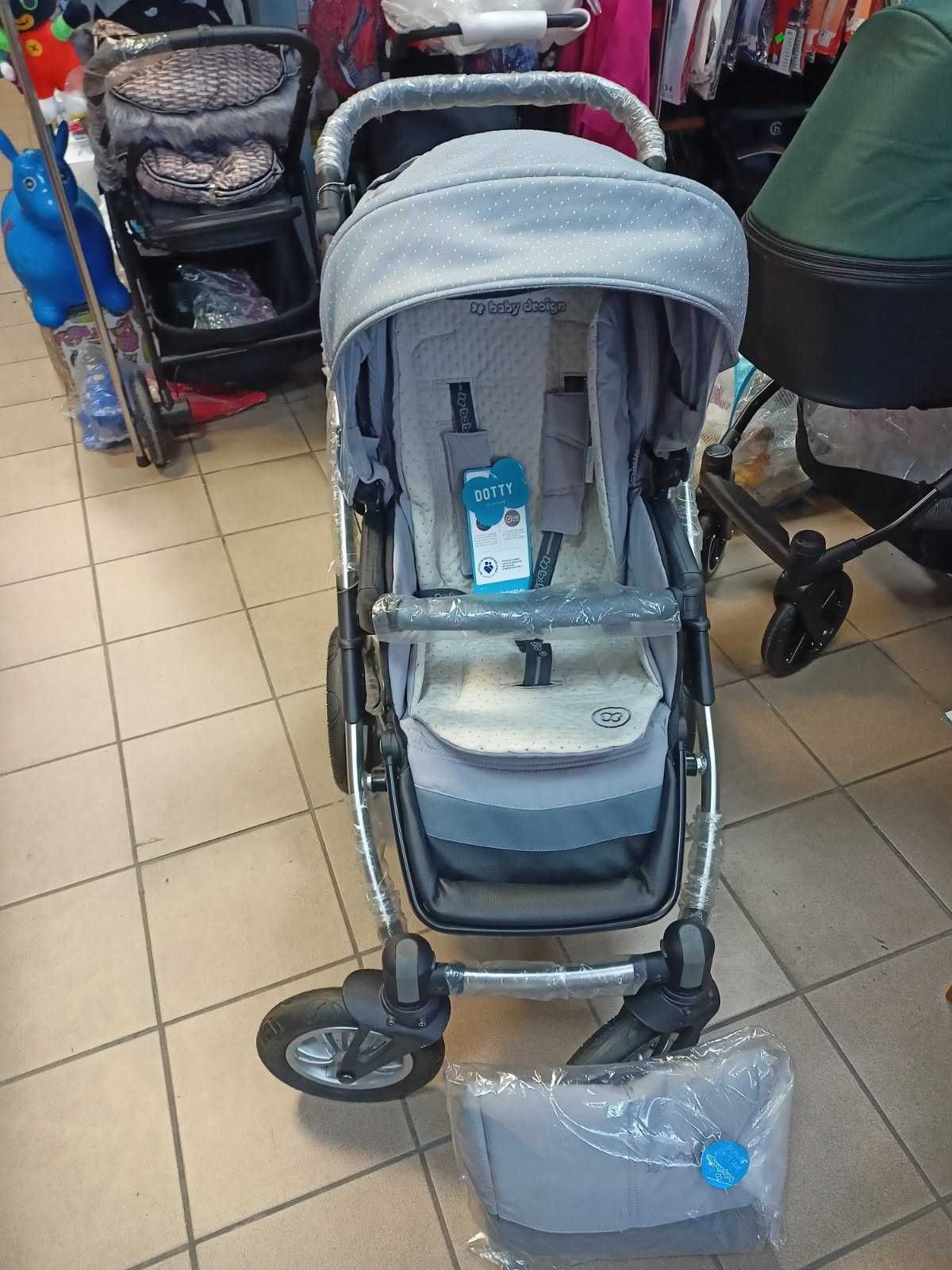 Wózek głęboko-spacerowy DOTTY 07 BabyDesign 2w1