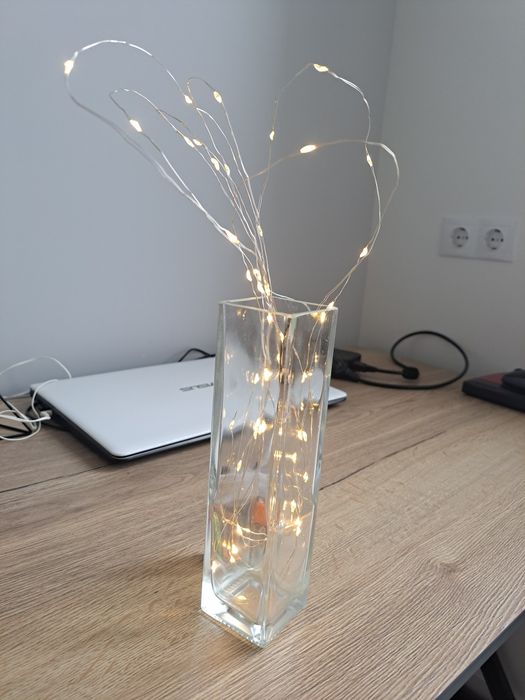 Гірлянда на батарейках 5 метрів, на батарейки лампочки, декор 5 м