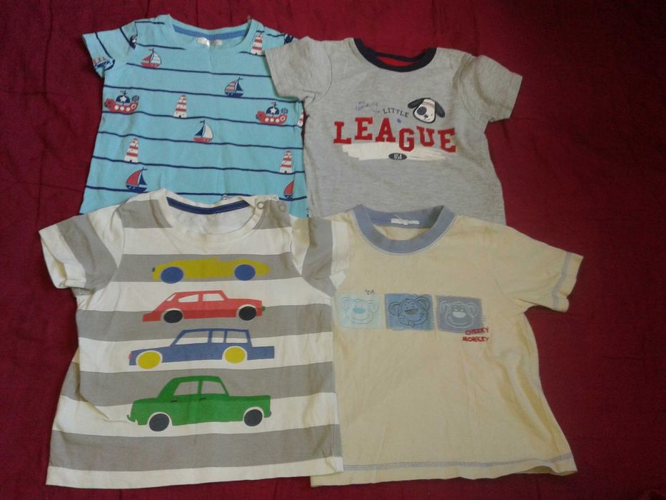 Zestaw koszulek chłopięcych 74/80 Primark i inne