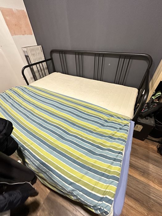 Cama individual/dupla preto 80*200