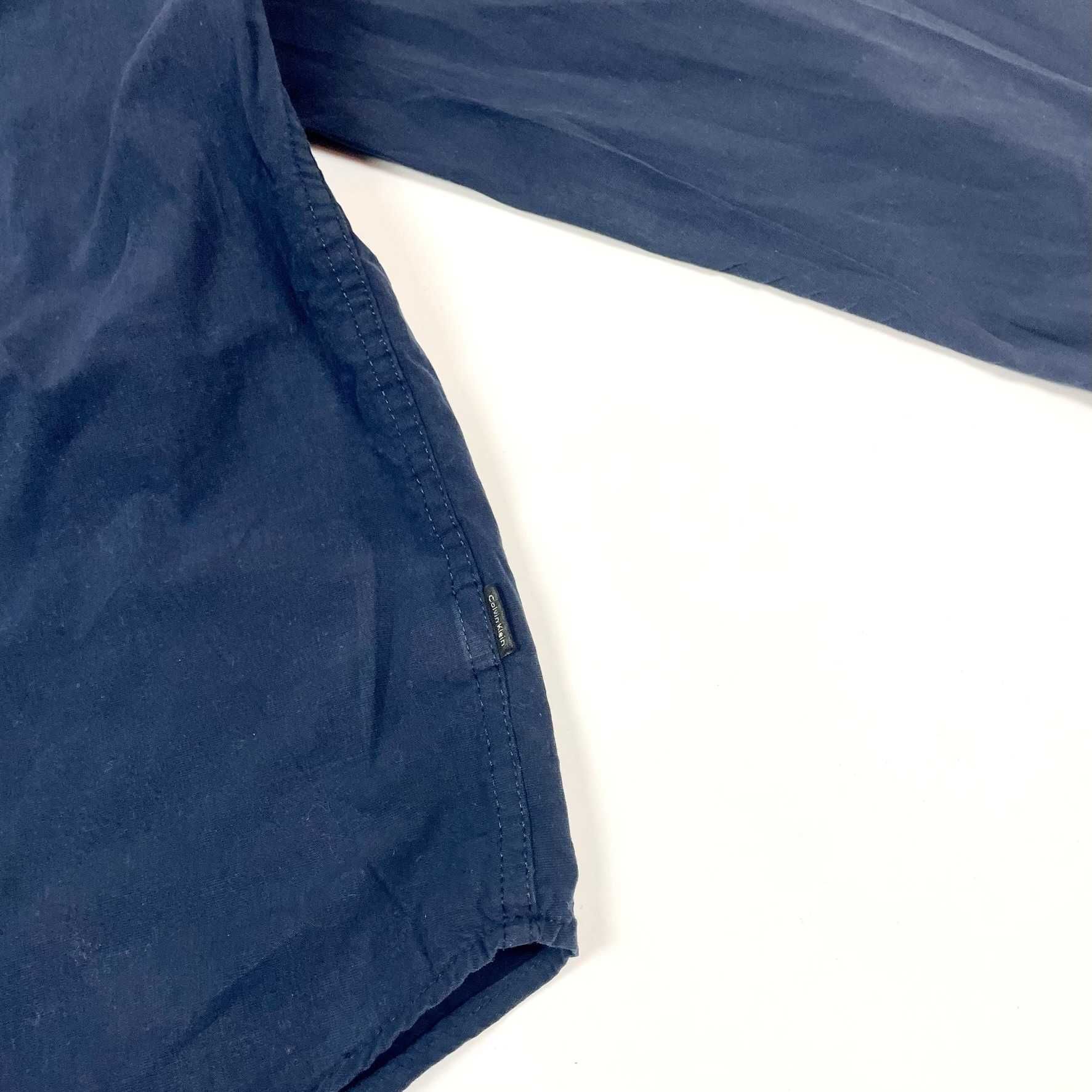 Calvin Klein navy shirt elegancka basic koszula