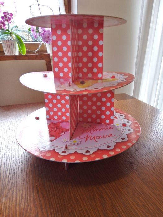 Patera 3-poziomowa tekturowa Minnie Mouse