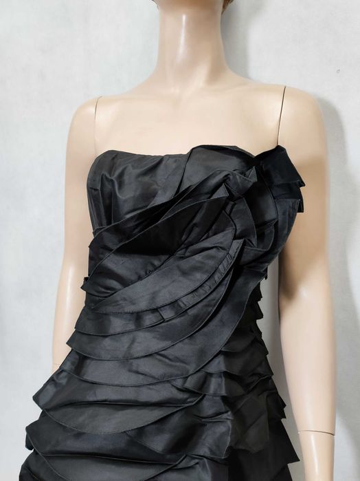 Sukienka gorsetowa koktajlowa weselna czarna 36 S SU0135A SARA KELLY