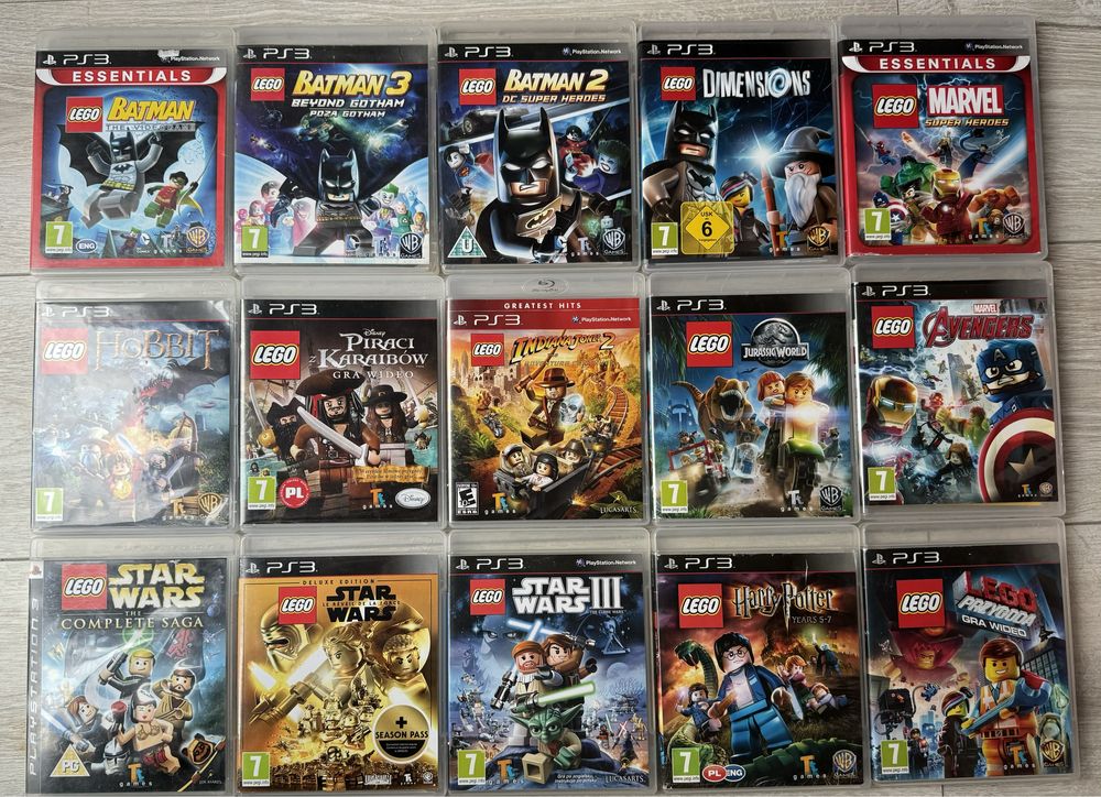 Gry na ps3 PlayStation 3 LEGO star wars Jurrasic Park batman indiana