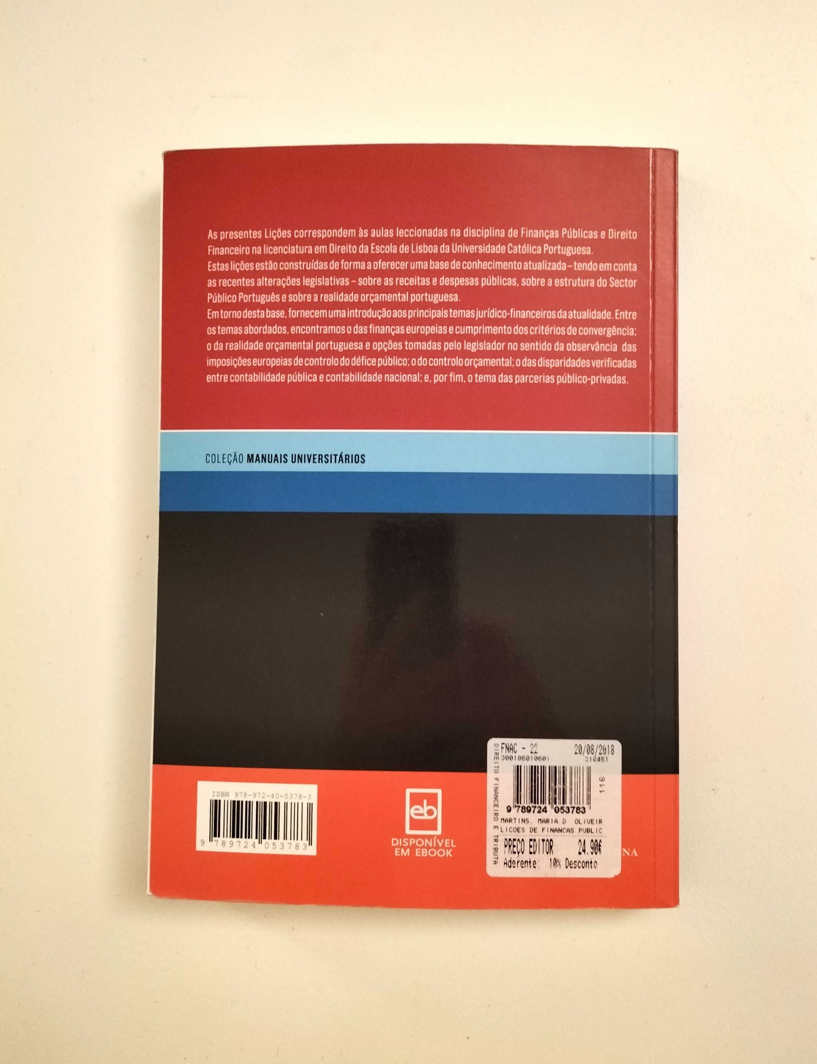 M. d'Oliveira Martins Lições de Finanças Públicas e Direito Financeiro