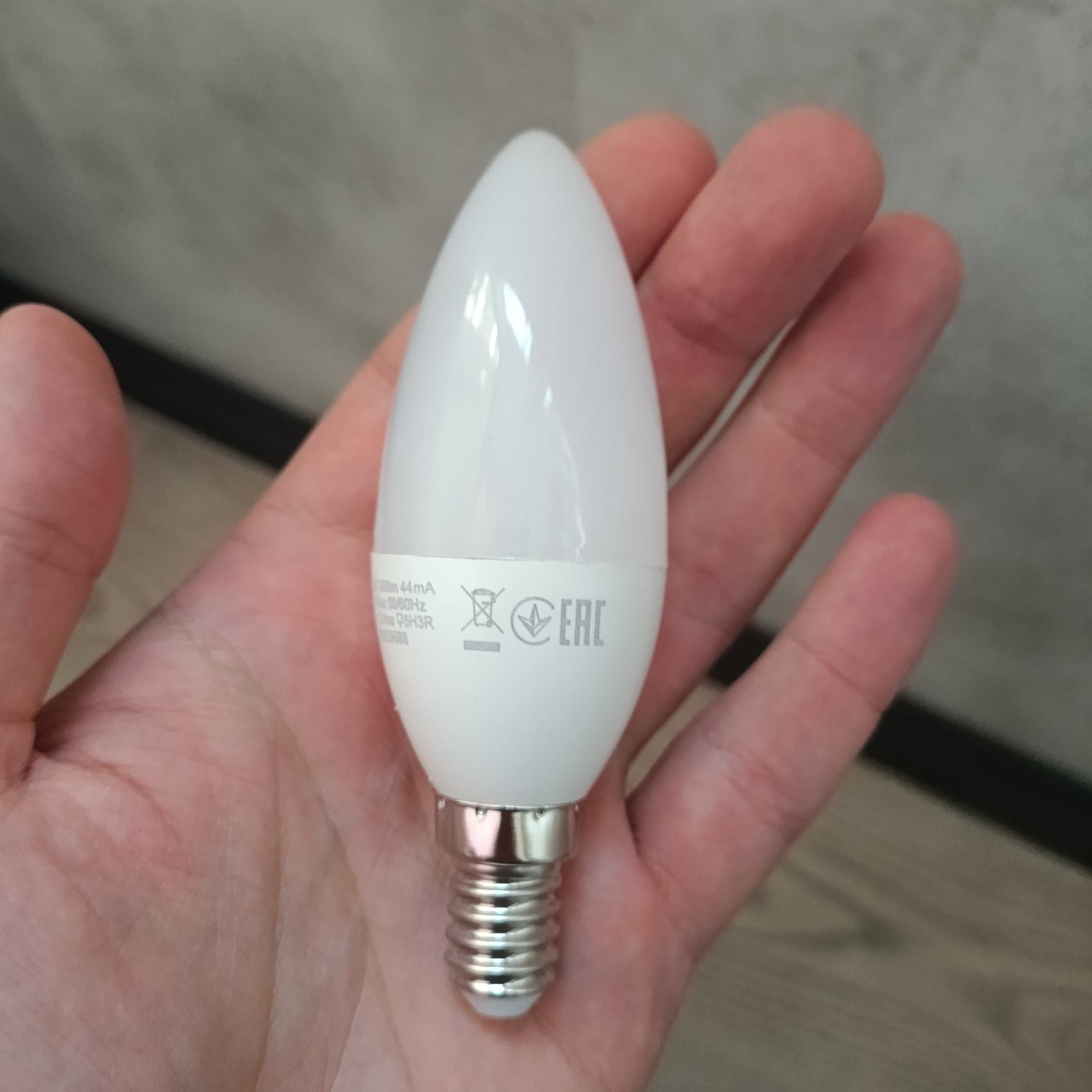 Лампочка 5W 500lm Philips Ecohome LED Candle E14 840B35, комплект 4 шт