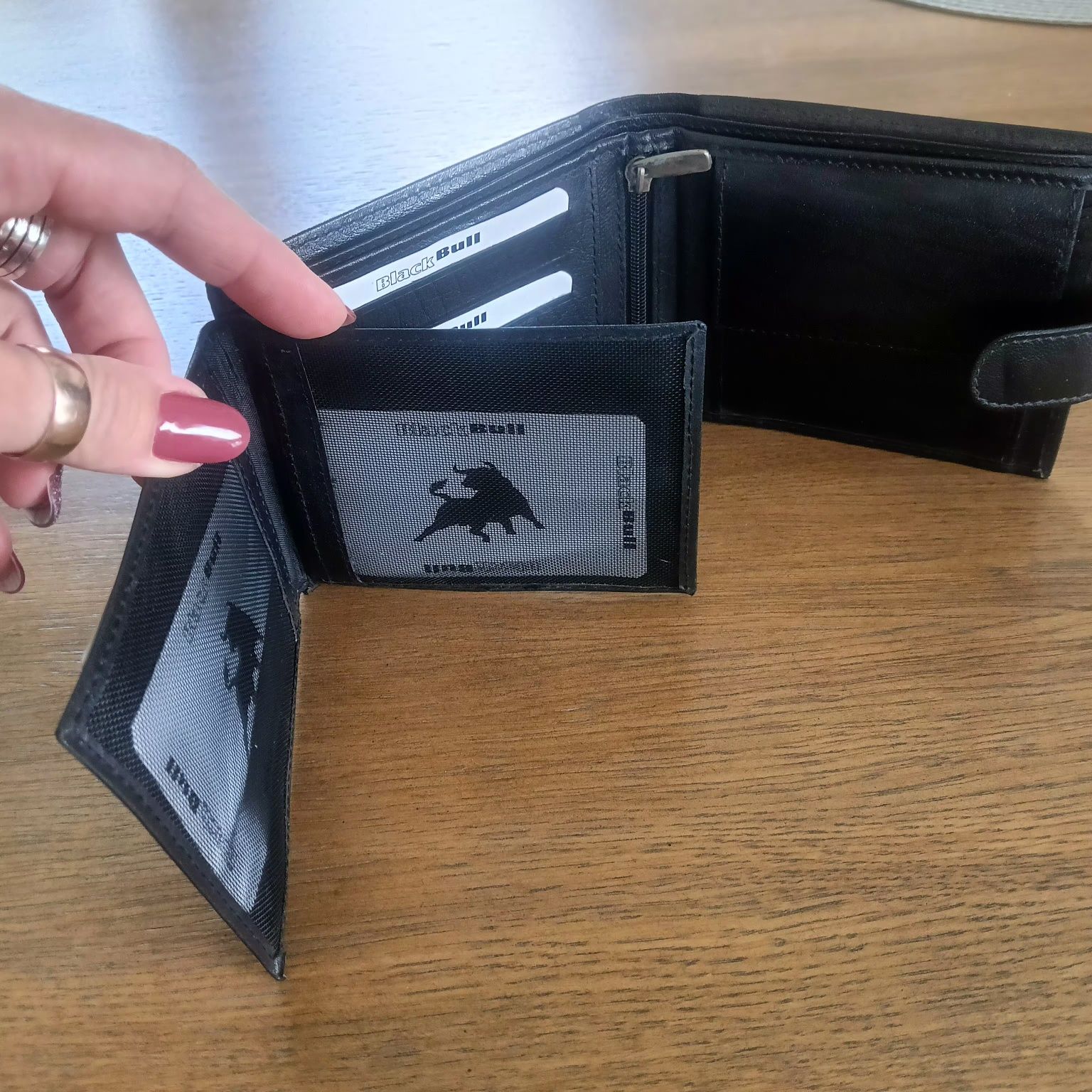 Męski skórzany portfel Black Bull