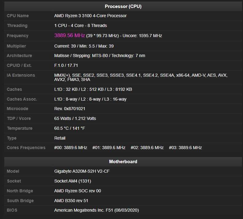 Комплект плата Gigabyte ga a320m s2h v2 + Процессор ryzen 3 3100