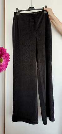 Clockhouse Czarne proste szerokie spodnie S/M nowe z metkami brokat