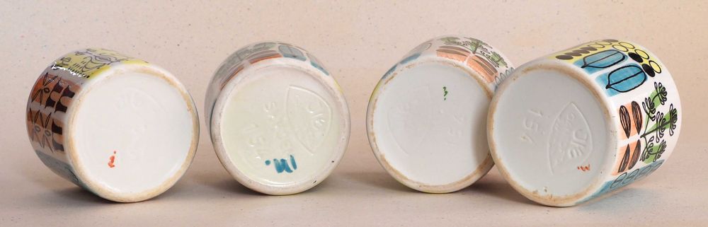 4 ceramiczne pojemniki na przyprawy JIE Gantofta Sweden