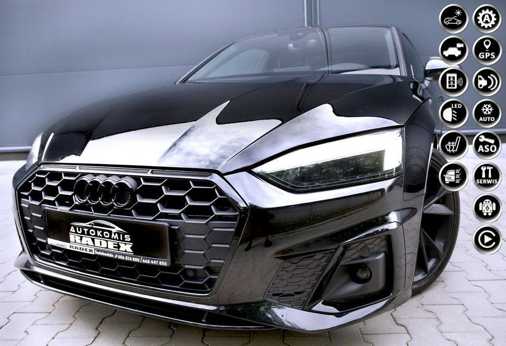 Audi A5 Coupé S-LINE/Matrix/S-Tronic/Kamera360/Bang&Olufsen/2xPDC/ Serwis/GWARANCJA