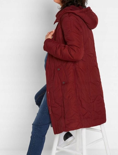 B.P.C płaszcz ciążowy pikowany bordowy panel ^46