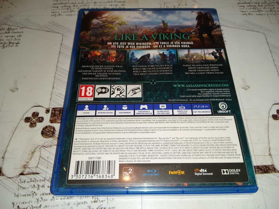 Assassins Creed Valhalla Ps4 polska wersja bez rys
