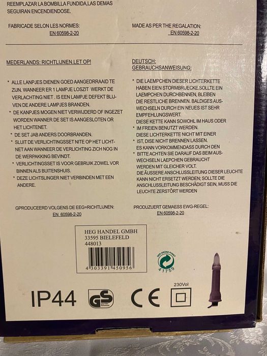 Stare niemieckie lampki choinkowe ZEWNĘTRZNE  16pkt