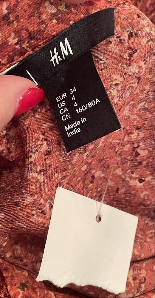 T2 satynowa H&M Sukienka na co dzień klasyczna r. XS