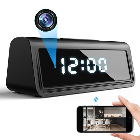 Ukryta kamera zegar budzik wifi na żywo w nocy