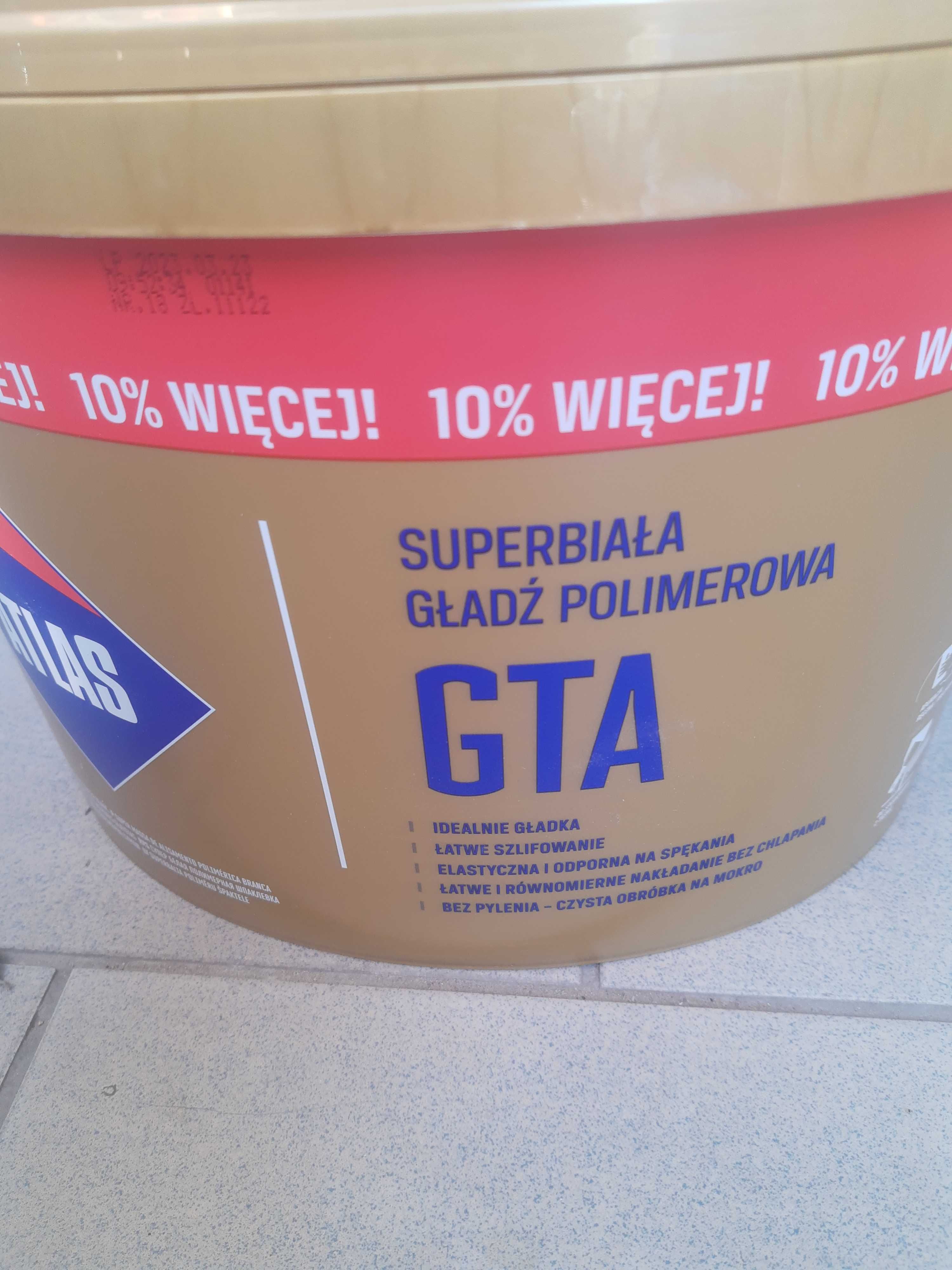 Gładź Atlas GTA  super biała 
25kg  polimerowa