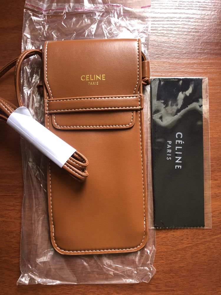 Чехол у стилі Celine селін чохол для окулярів коричневий футляр