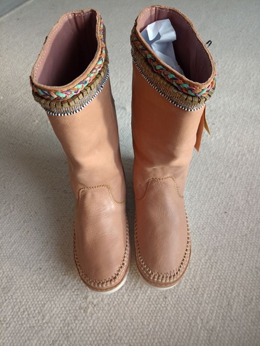 Buty Laidback London Boho kozaki handmade