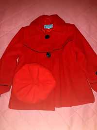 Красное пальто на девочку