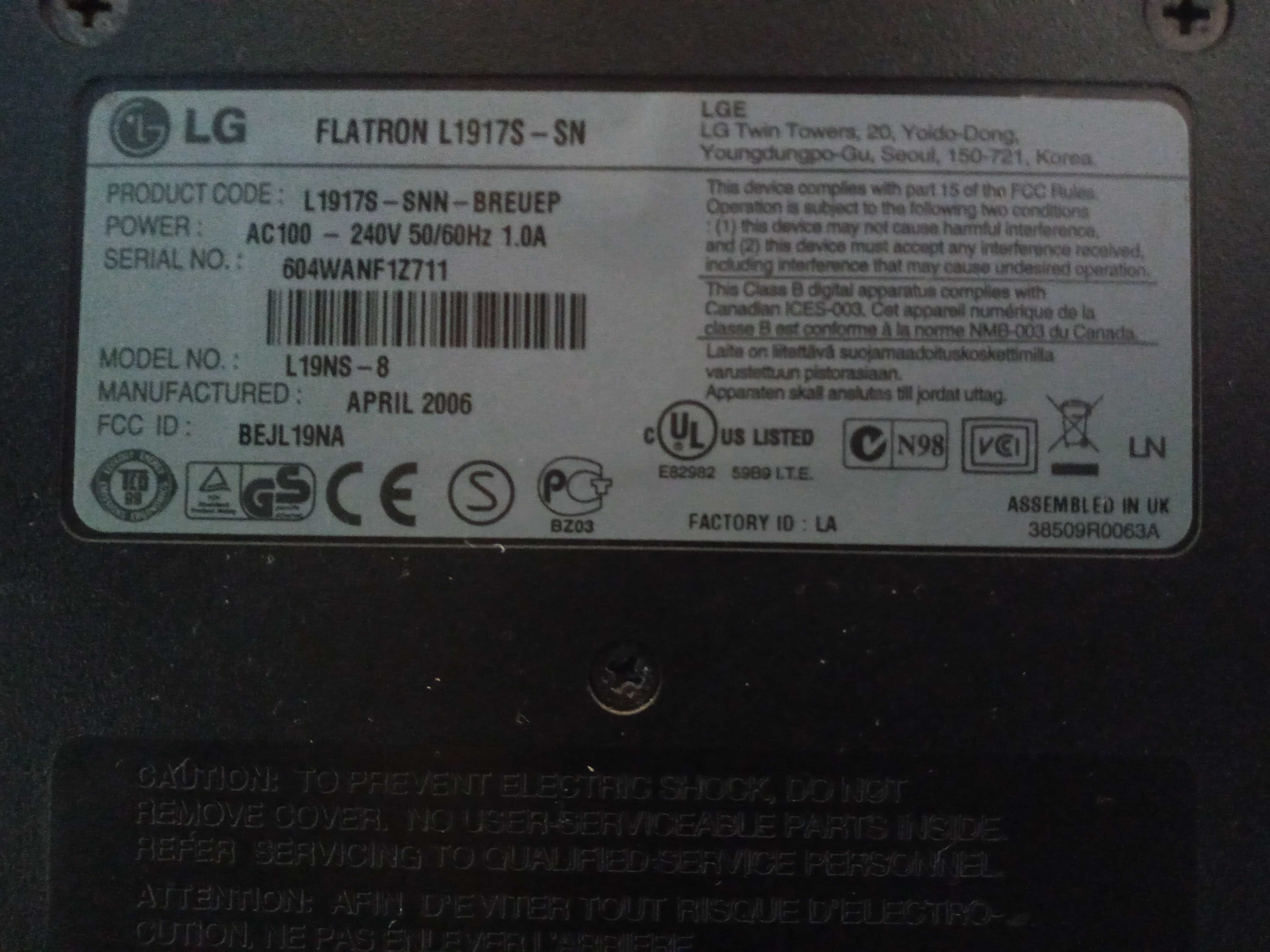 Monitor uszkodzony