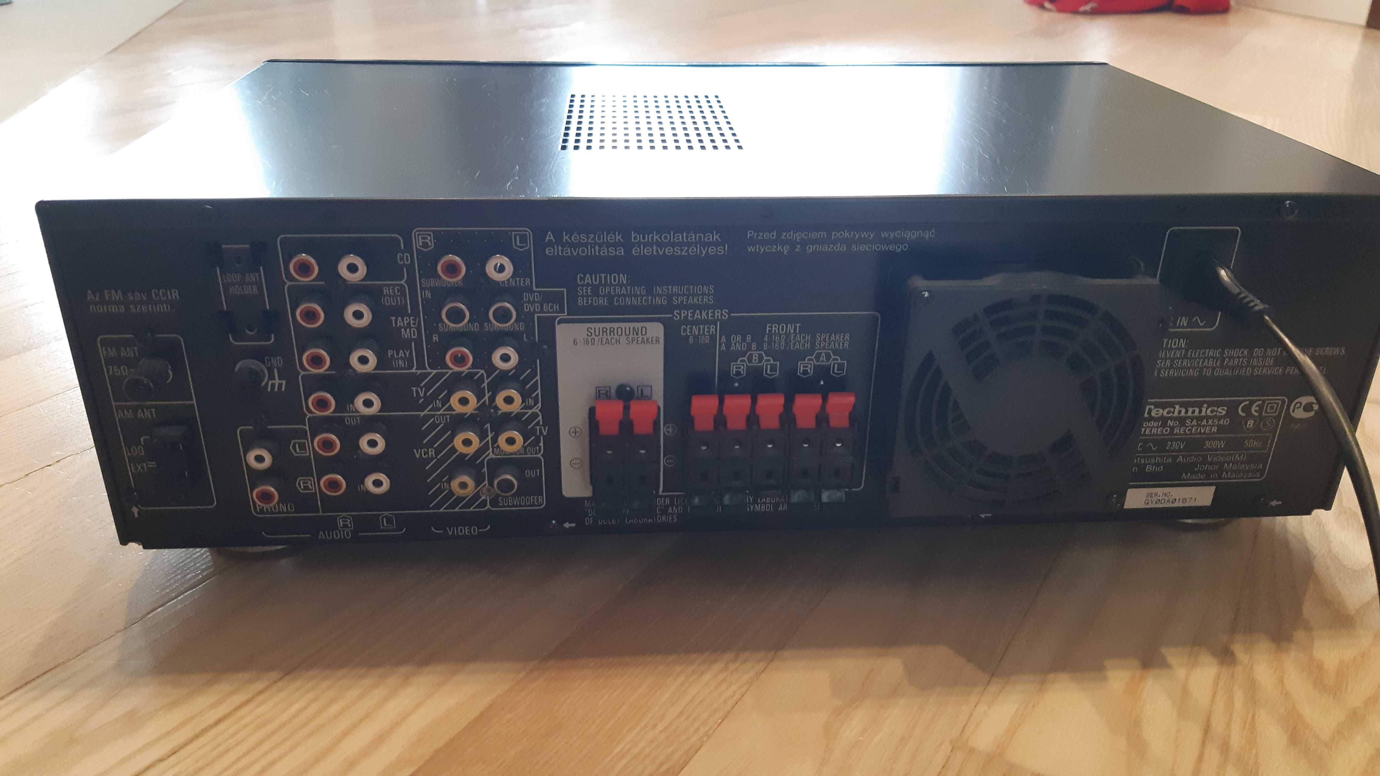 Amplituner Technics SA-AX540, kolumny Polaris 120