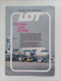Reklama LOT z 1983 r. wymiary 23,5x16,5 cm