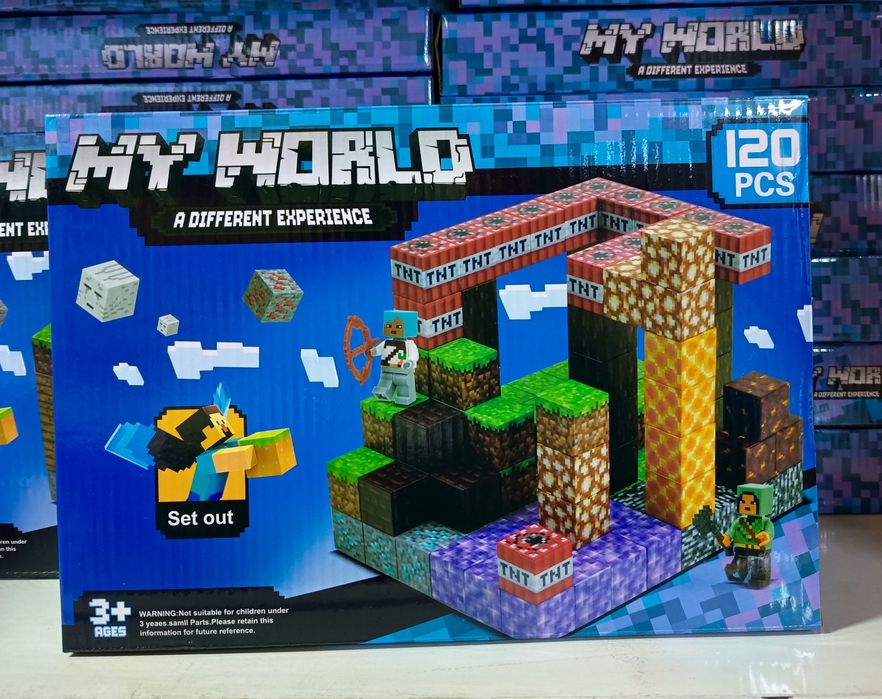 Klocki magnetyczne Minecraft 120 elementów hit