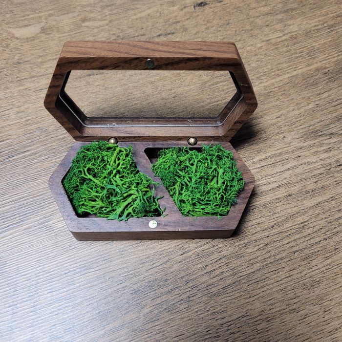 Drewniane pudełko na obrączki