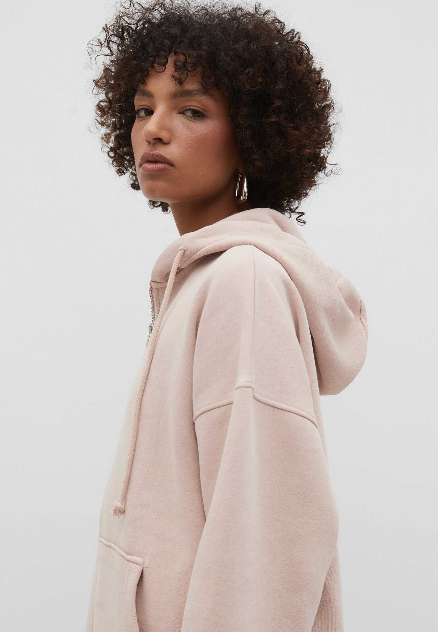 Stradivarius Рожева толстовка 6521/522/134 Розовая толстовка оверсайз