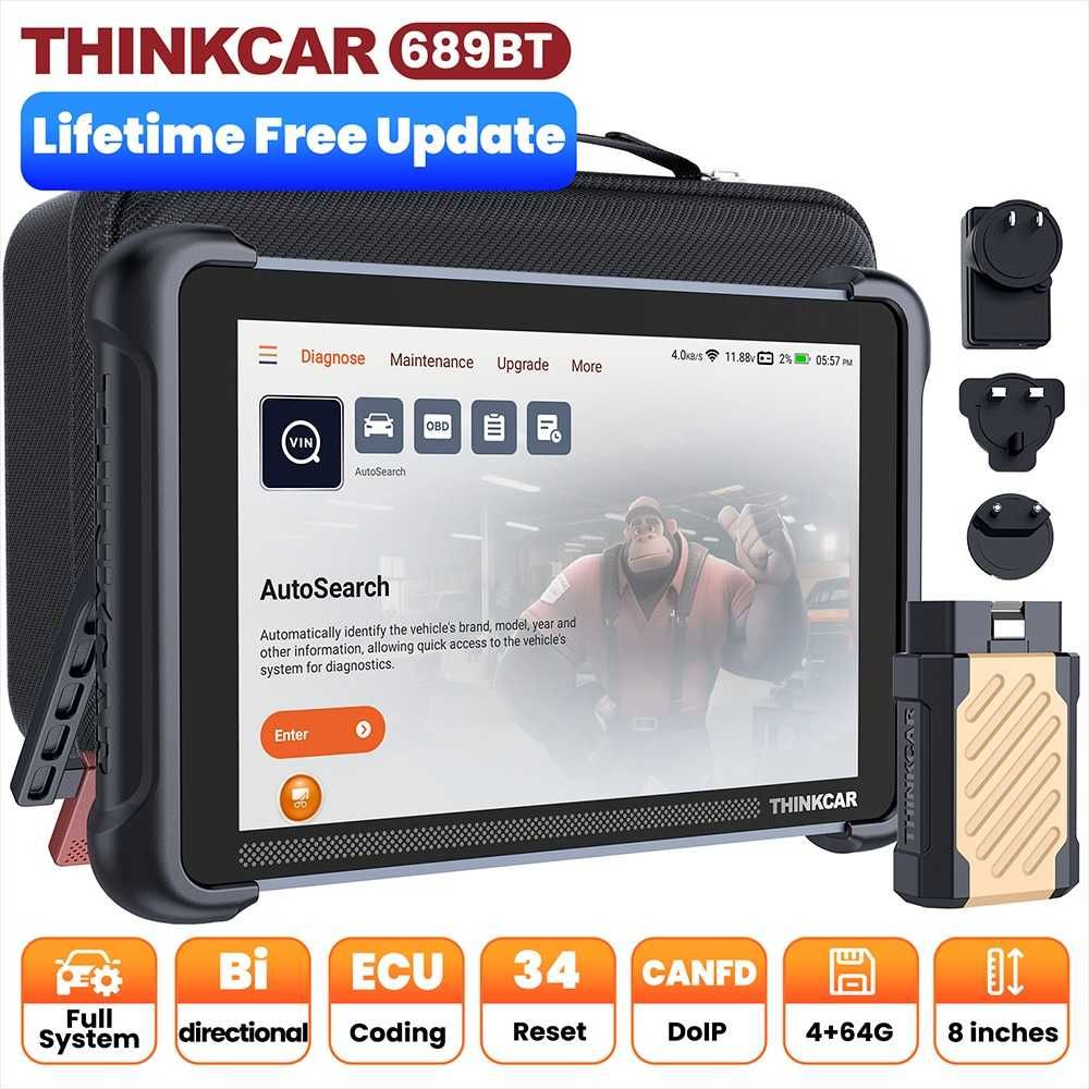 Máq. Diagnostico Auto  THINKCAR  689BT atualização grátis para sempre