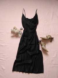 Сукня шовкова довга вечірня з розрізом р 36 38 S M Zara святкова