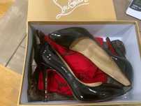Лодочки , туфлі лакова шкіра Лабутен , Louboutin, 38.5
