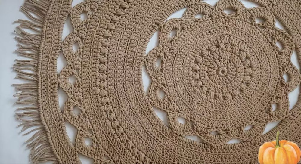 Recznie robiony DYWAN ze szmurka bawelnianego