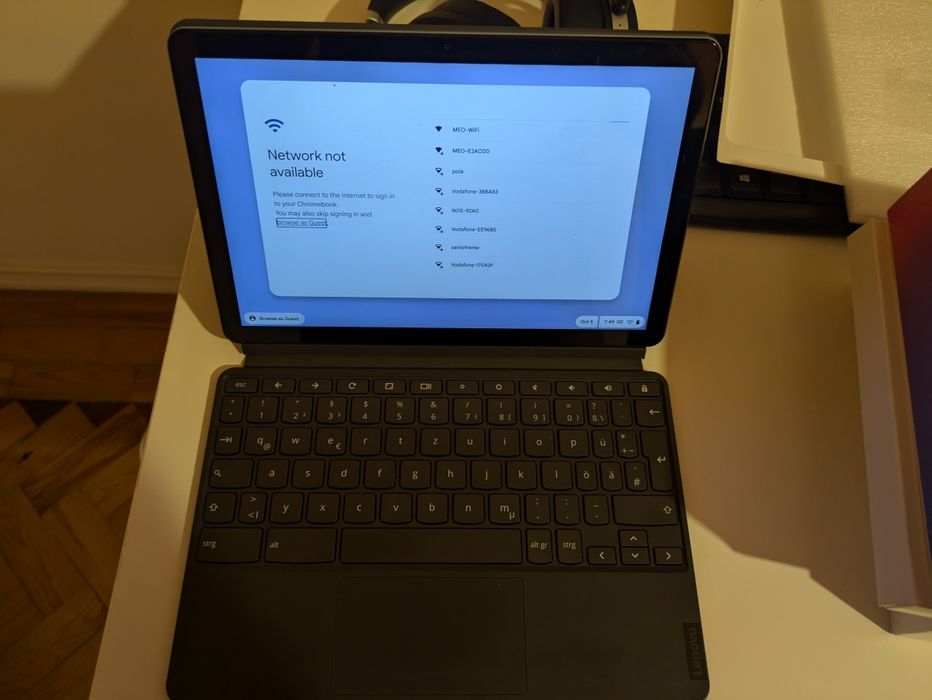 Lenovo Duet 3 - 64GB com Teclado Alemão Caixa Original e Carregador